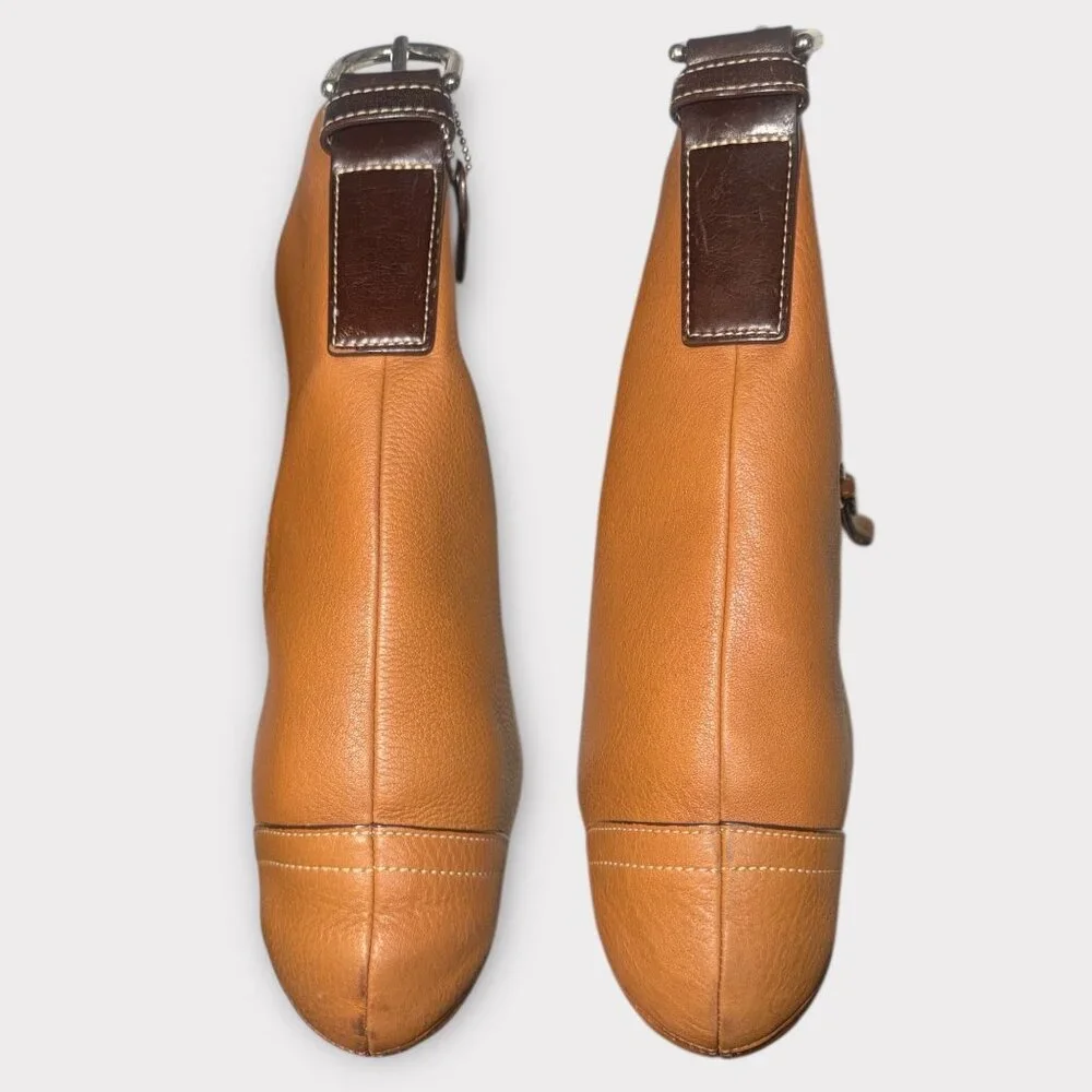 Coach Legacy Convertible Purse F10940 Camel Pebbled Leather Nickel Shoulder Bag - Picture 7 of 9